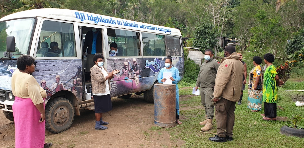 Rivers Fiji use their 4WD buses to support Ministry health officials to reach remote rural communities